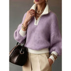 Quarter-Zip Knits with Relaxed Pullover Fit and Ribbed Details - Image 10