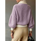 Quarter-Zip Knits with Relaxed Pullover Fit and Ribbed Details - Image 12