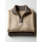 Quarter-Zip Knits with Relaxed Pullover Fit and Ribbed Details - Image 6