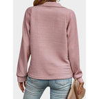 Quarter-Zip Knits with Ribbed Long-Sleeve Pullover and Horizontal Ribs - Image 4