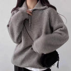 Quarter-Zip Knits with Ribbed Texture and Pullover - Image 3