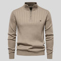 Quarter Zip Sweater with Slim Fit and Closure - Image 1
