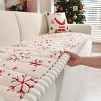 Quilted Christmas Sofa Cushion With Winter Pattern - Image 6