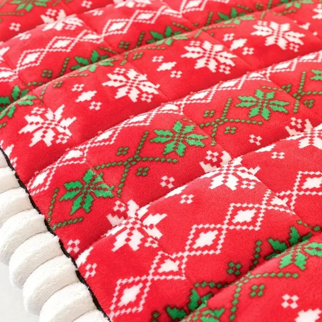 Quilted Christmas Sofa Cushion With Winter Pattern - Image 7