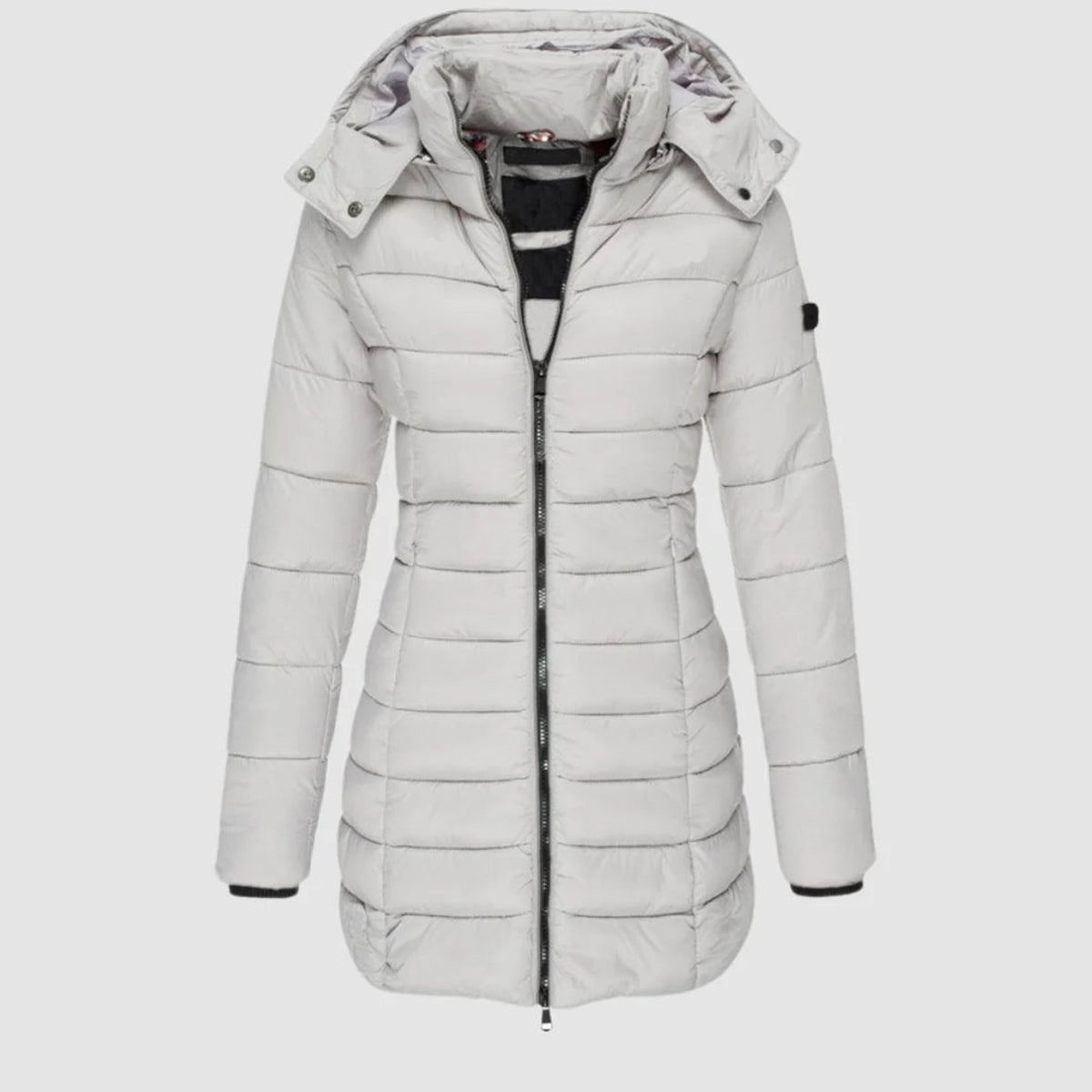 Quilted Hooded with Flattering Puffer Jacket and Hood - Image 2