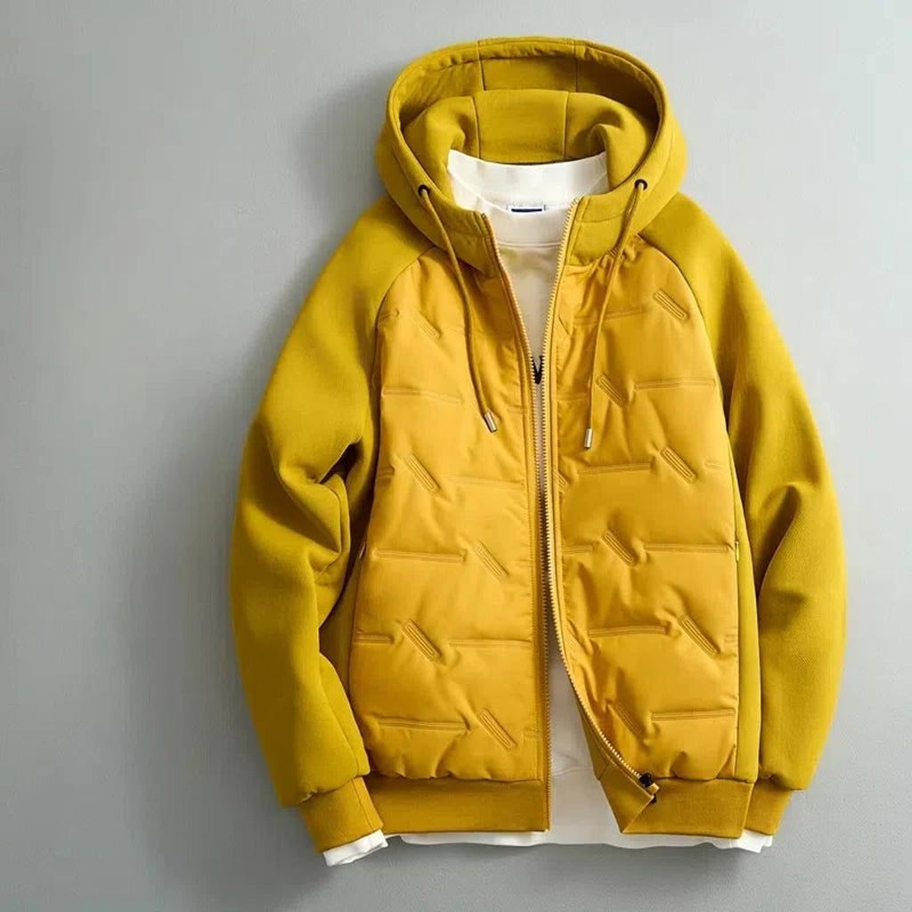 Quilted Jacket with Waterproof Casual Fit and Hooded Zip-Up - Image 1