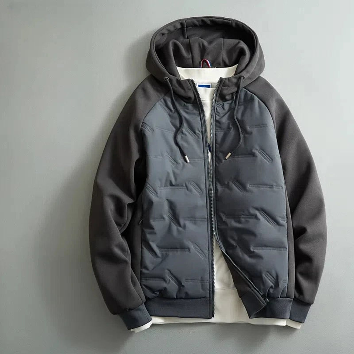 Quilted Jacket with Waterproof Casual Fit and Hooded Zip-Up - Image 5