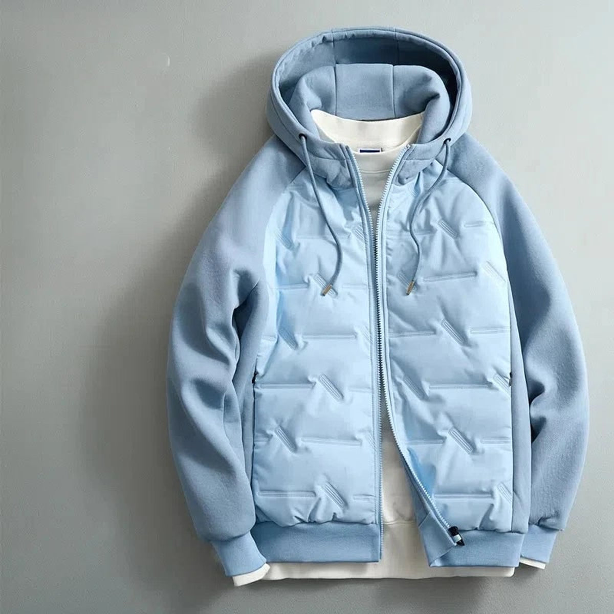 Quilted Jacket with Waterproof Casual Fit and Hooded Zip-Up - Image 4