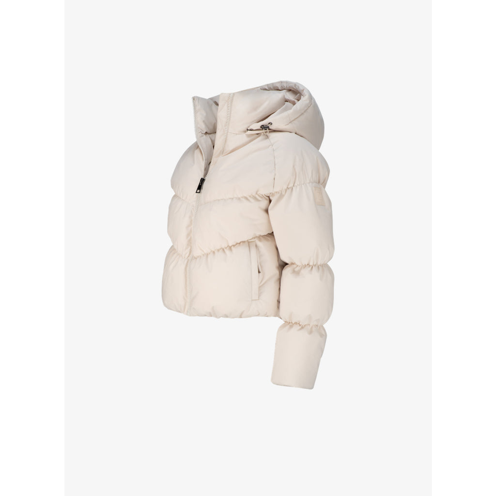 Quilted Puffer Jacket with Detachable Hood and Dropped Shoulders - Image 4