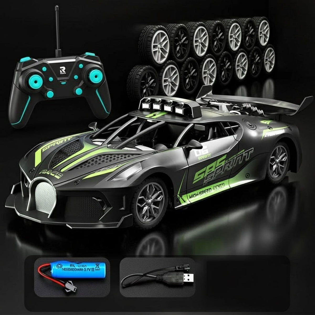 RC Drift Car With Realistic Sports Design 4CH 2.4GHz Remote Control - Image 8