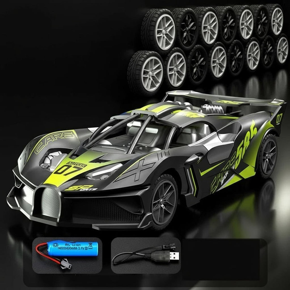 RC Drift Car With Realistic Sports Design 4CH 2.4GHz Remote Control - Image 6
