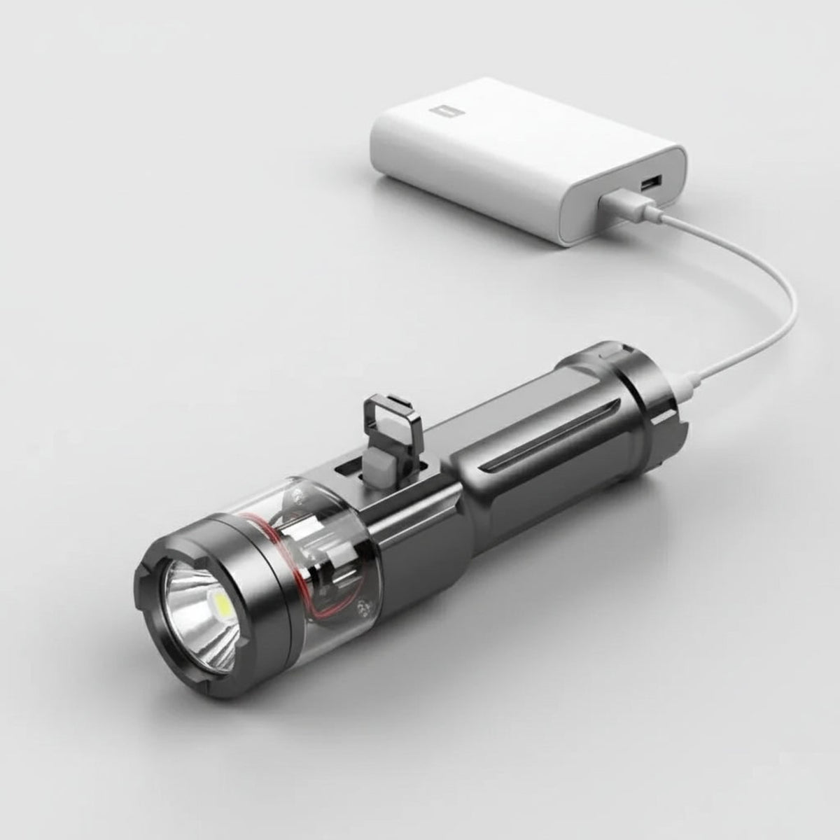 Rechargeable 2000 Lumen LED Flashlight With Waterproof Body - Image 2