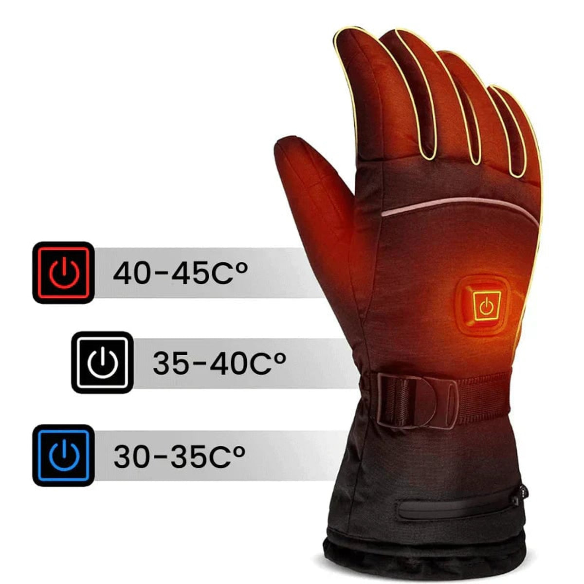 Rechargeable Heated Gloves Supportive Thermal Winter Touchscreen-Compatible - Image 3