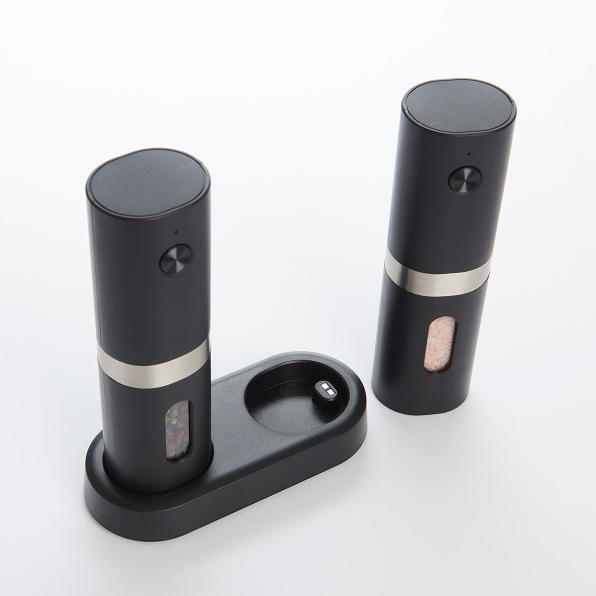 Rechargeable Salt And Pepper Mill Set With LED Light And Type-C Charging Base - Image 7