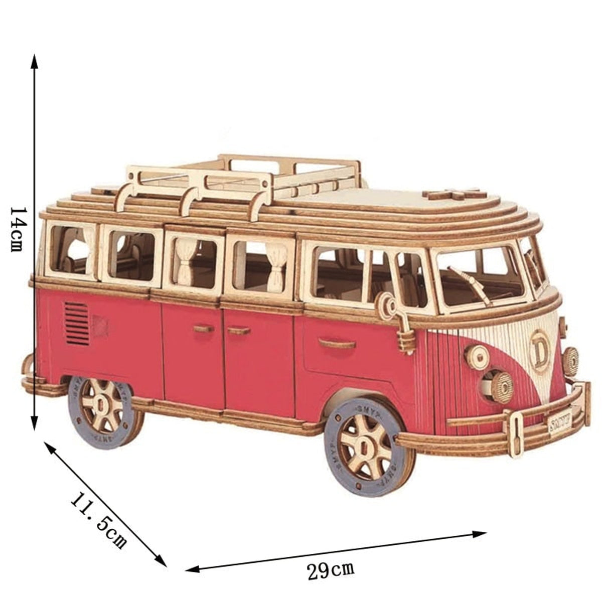 Retro Camper 3D Wooden Puzzle Diy European Style Model Kit For Kids - Image 6