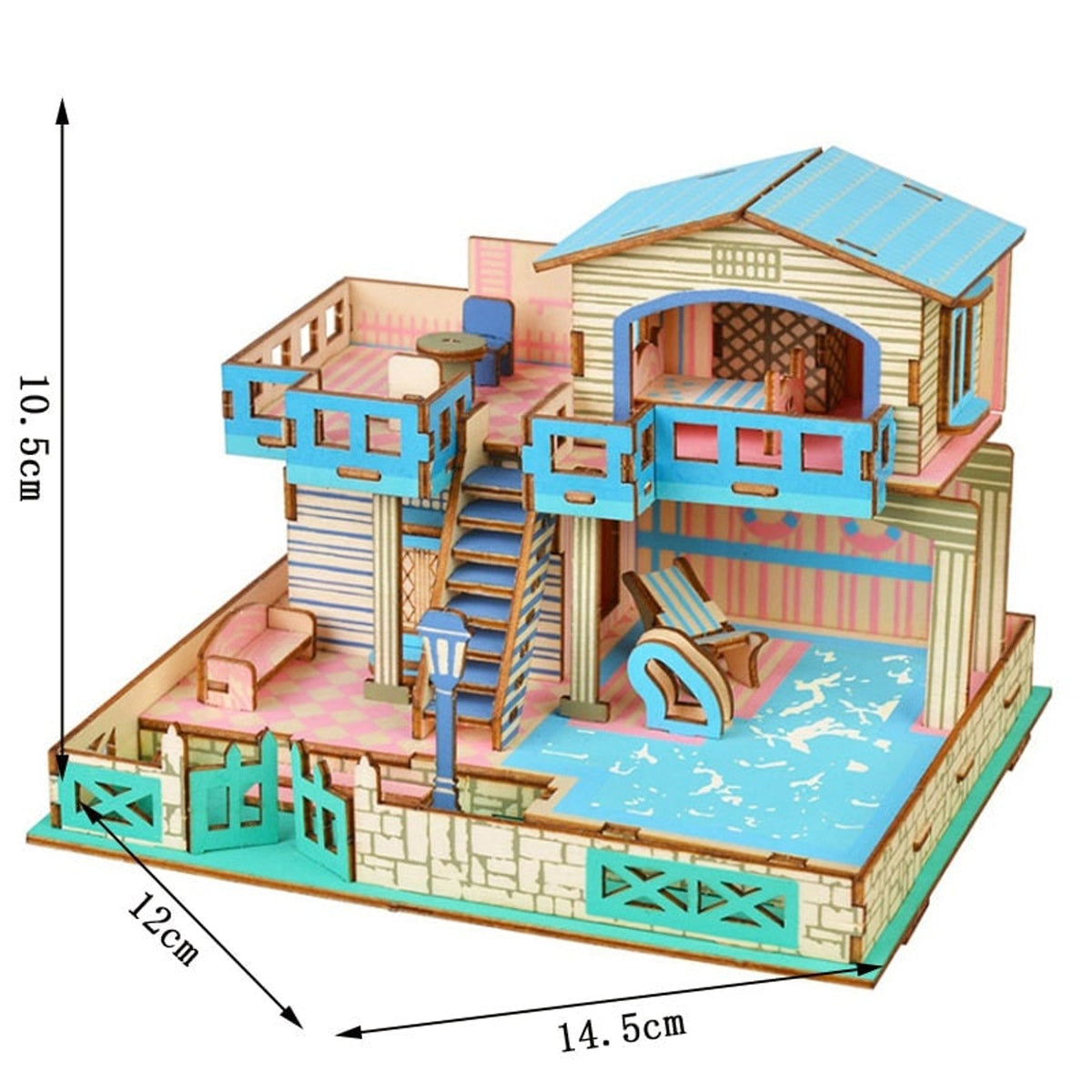 Retro Camper 3D Wooden Puzzle Diy European Style Model Kit For Kids - Image 25