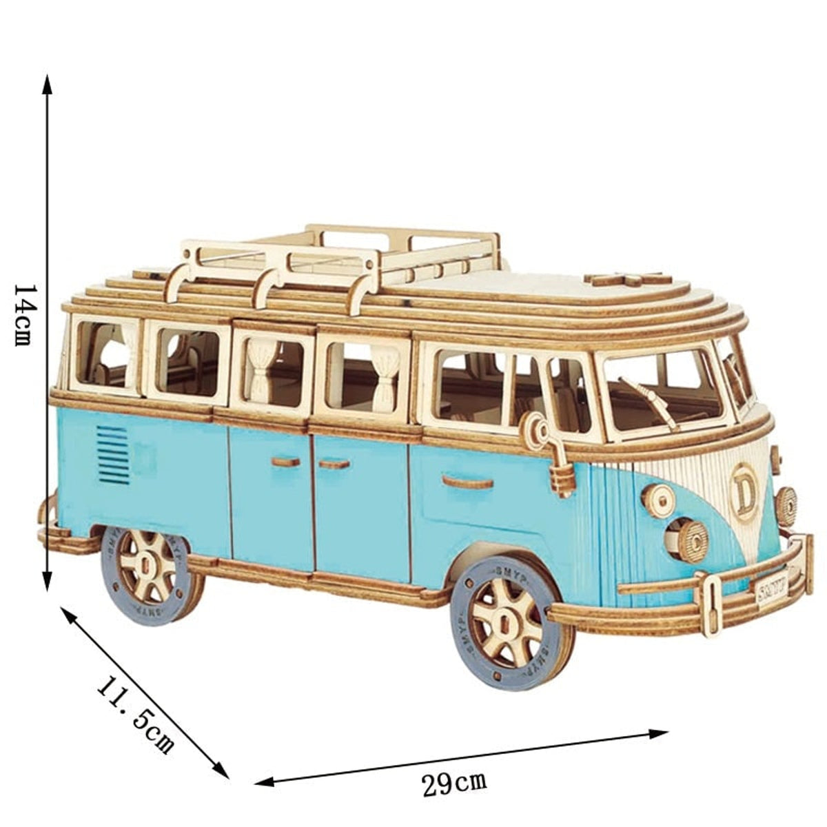 Retro Camper 3D Wooden Puzzle Diy European Style Model Kit For Kids - Image 5