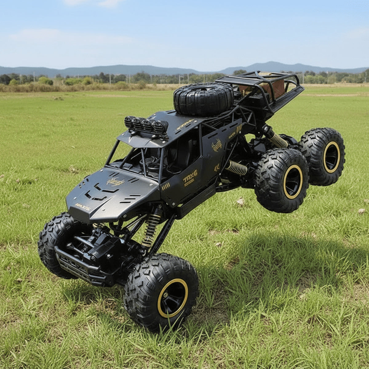 Rockstriker 4WD RC Monster Truck With Shock-Absorbing Suspension For Off-Road Fun - Image 7