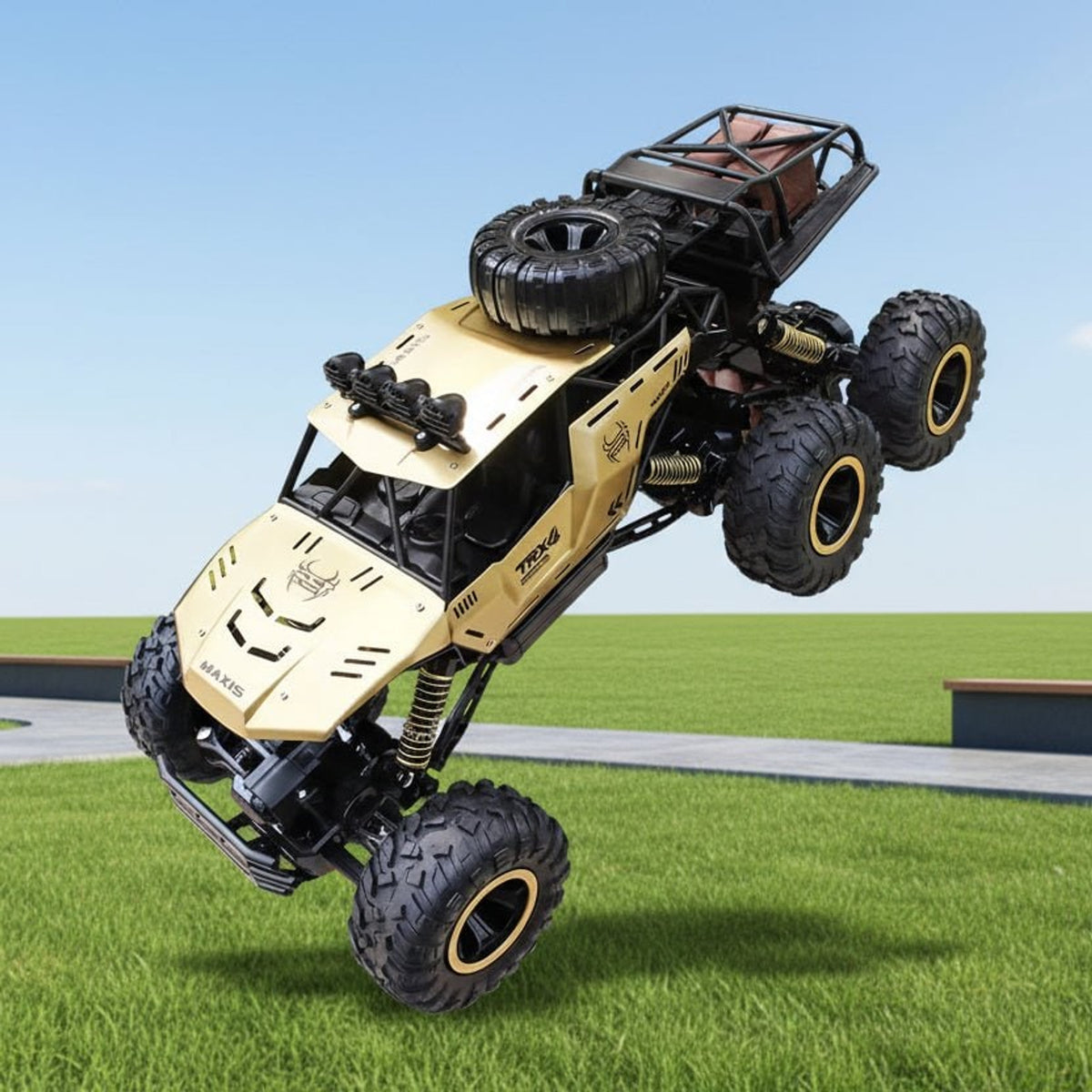 Rockstriker 4WD RC Monster Truck With Shock-Absorbing Suspension For Off-Road Fun - Image 1