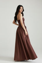 NOVA | Women’s Ruched Bodycon Maxi Dress – Spaghetti Strap Elegant Dress