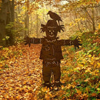 Rustic Metal Scarecrow Stake 69.5cm Vintage Garden Decoration For Outdoor Bird Control - Image 4