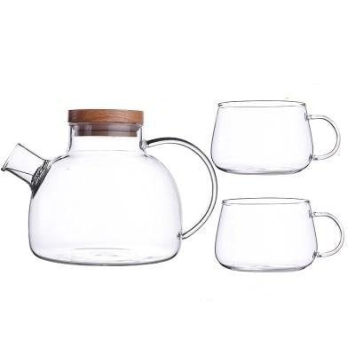 Scandinavian Glass Teapot Set And Tealight - Image 2