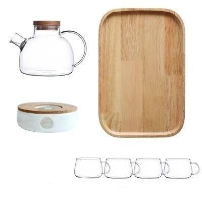 Scandinavian Glass Teapot Set And Tealight - Image 4