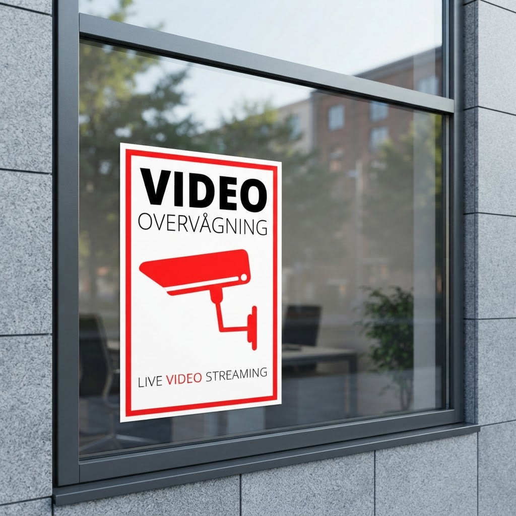 Security Warning Stickers 4-Pack With Strong Adhesion For Windows - Image 1