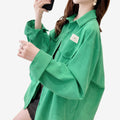 Shackets with Relaxed Fit Corduroy and Collared Neckline - Image 2