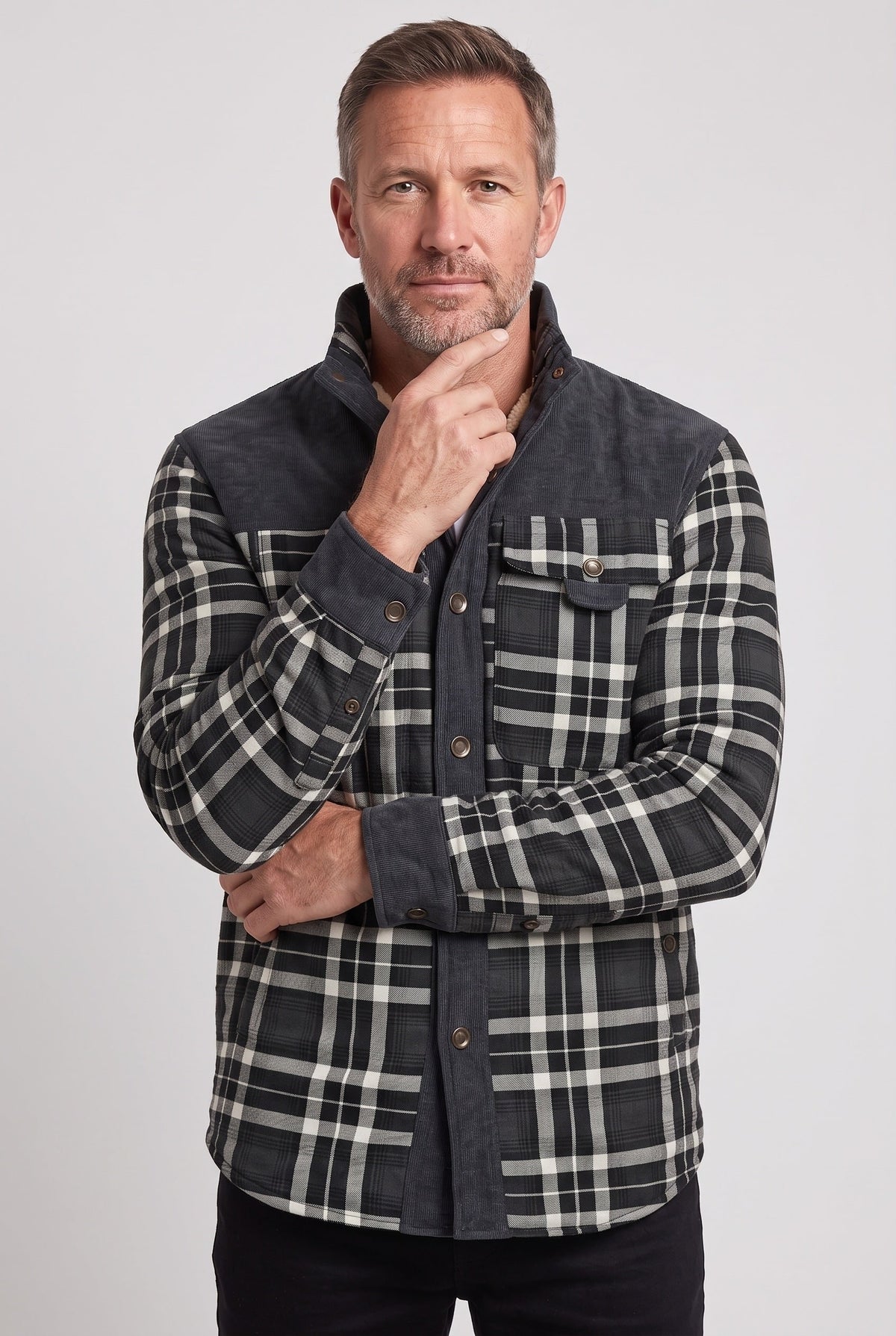Shackets with Relaxed Overshirt Fit and Lining - Image 10