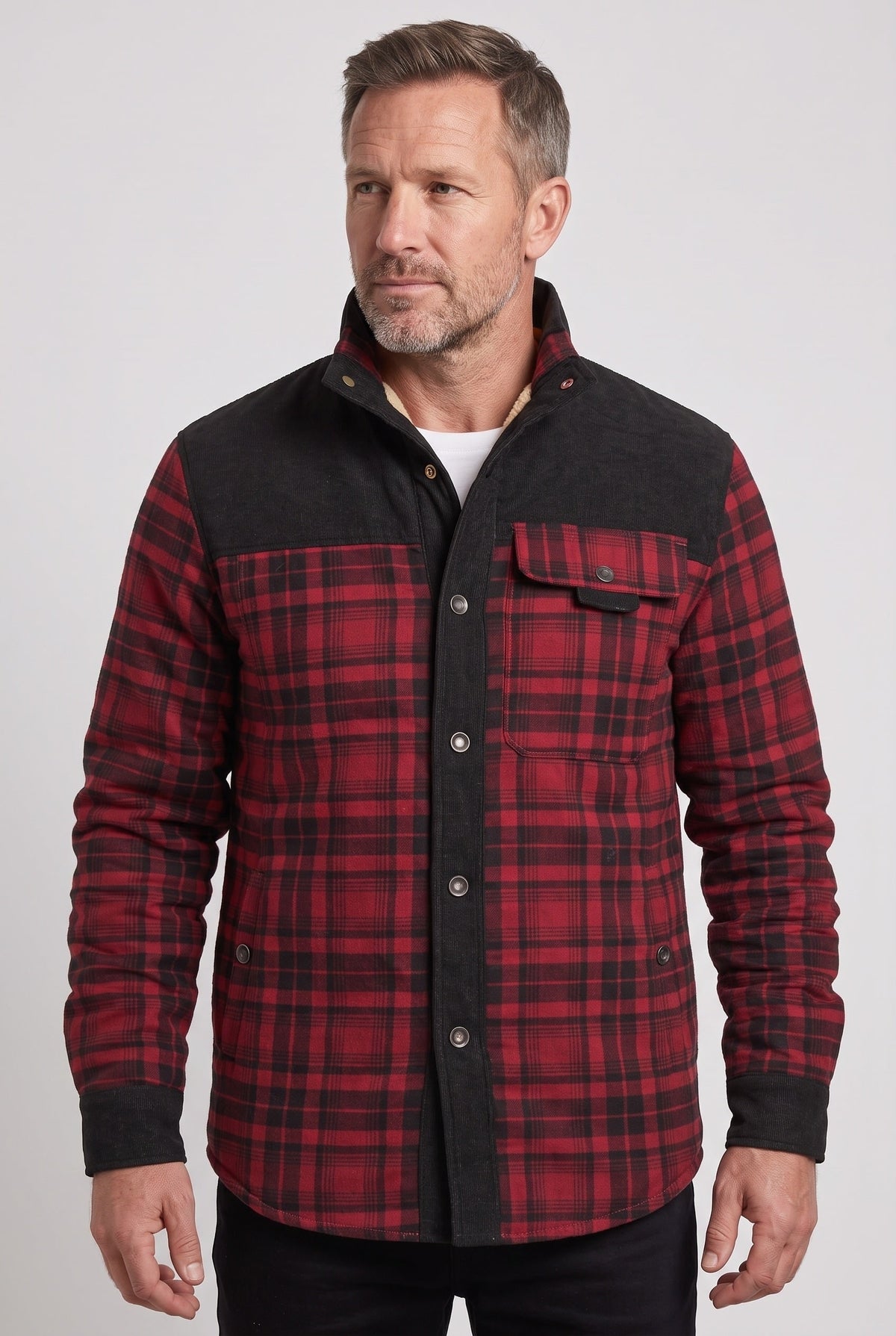 Shackets with Relaxed Overshirt Fit and Lining - Image 11