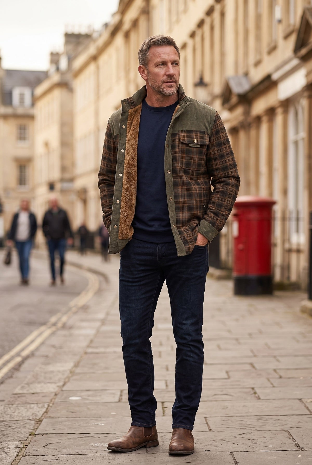 Shackets with Relaxed Overshirt Fit and Lining - Image 4
