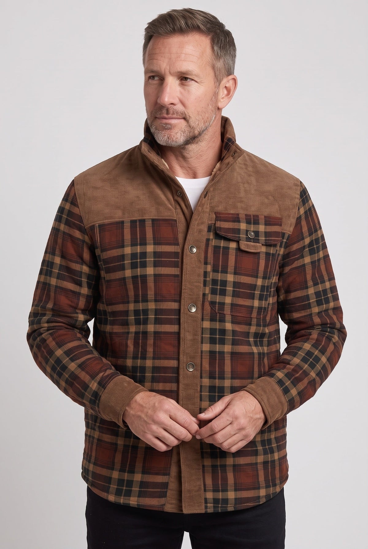 Shackets with Relaxed Overshirt Fit and Lining - Image 6