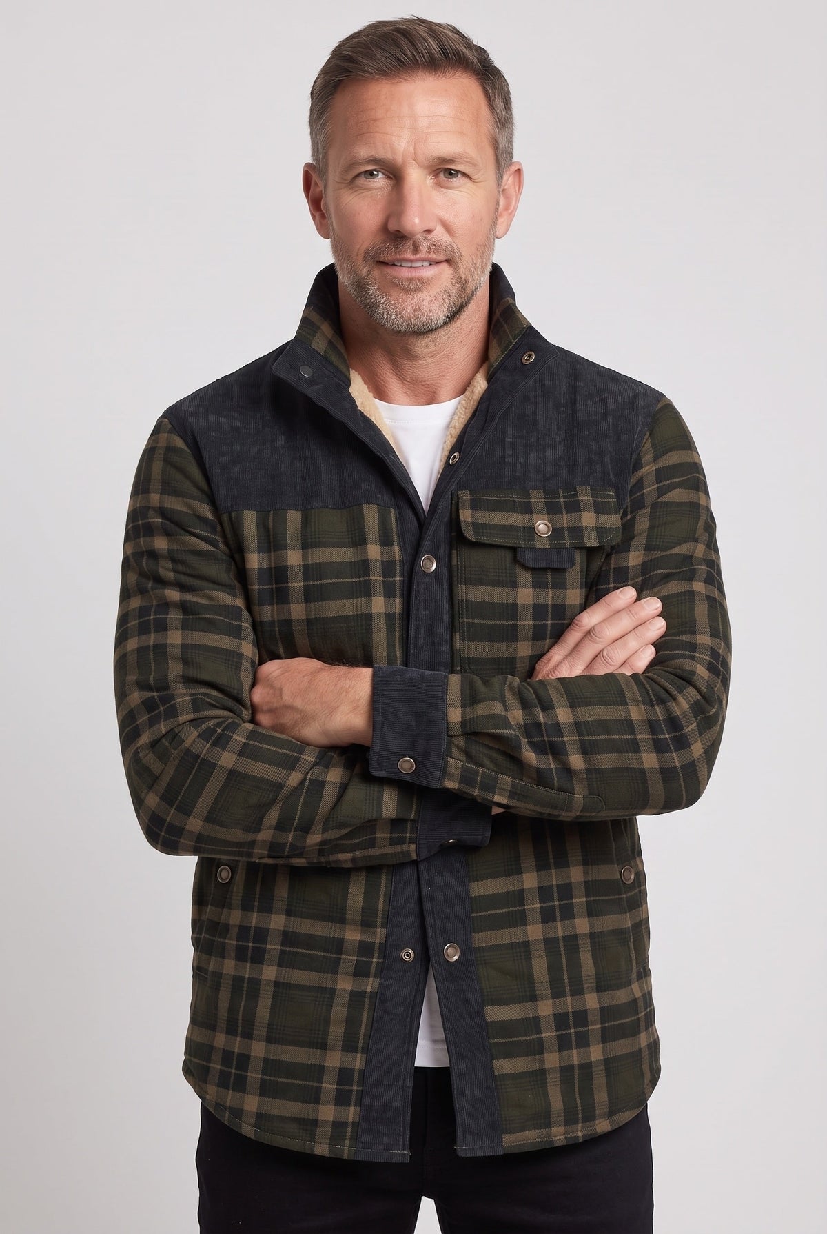 Shackets with Relaxed Overshirt Fit and Lining - Image 9