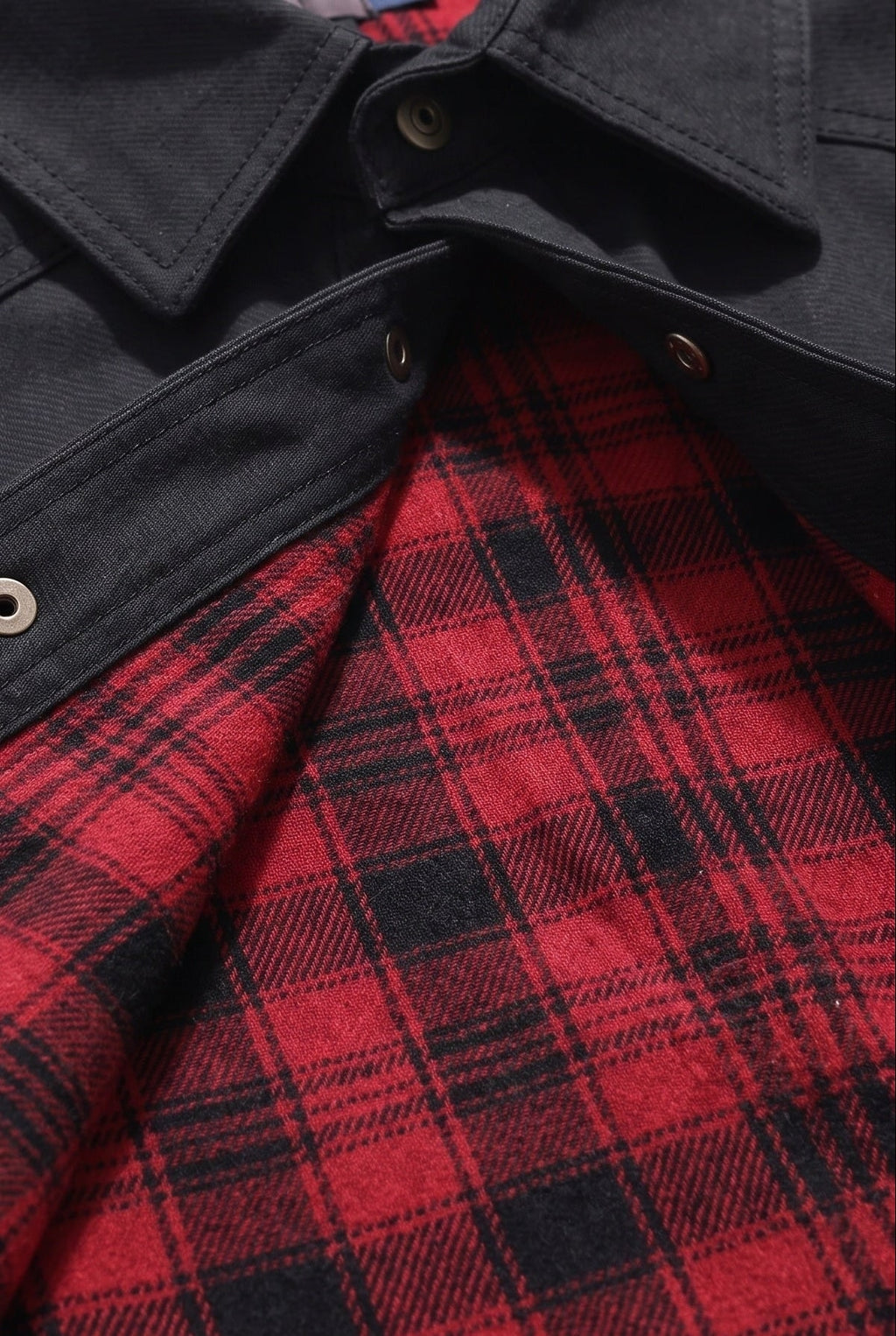 Shackets with Streamlined Utility Jacket and Flannel Lining - Image 3