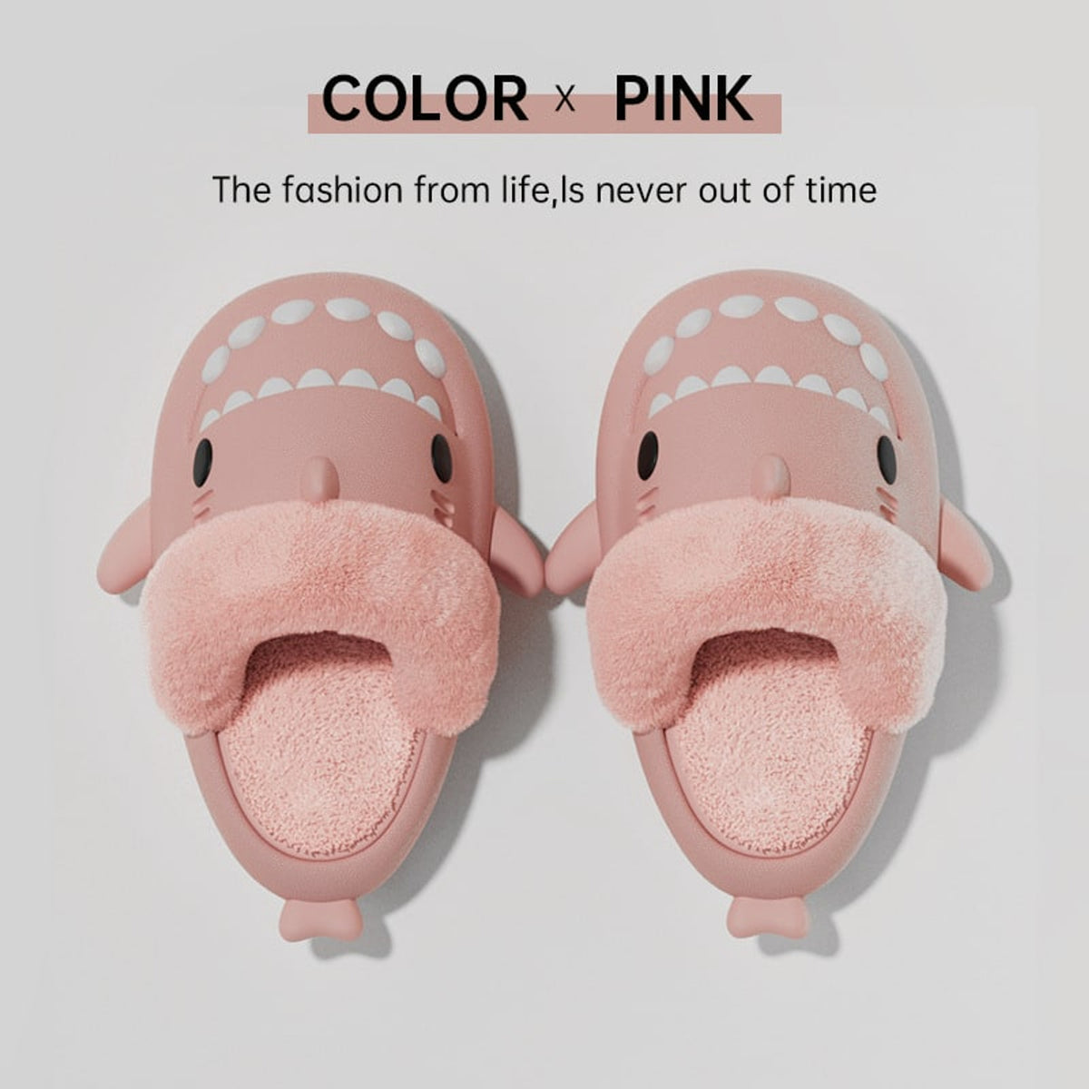 Shark Slippers with Warm Fuzzy Design and Non-Slip Sole - Image 4