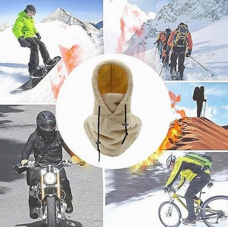 Sherpa Balaclava Ski Mask With Adjustable Hood And Windproof Design - Image 9