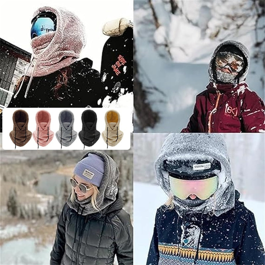 Sherpa Balaclava Ski Mask With Adjustable Hood And Windproof Design - Image 3