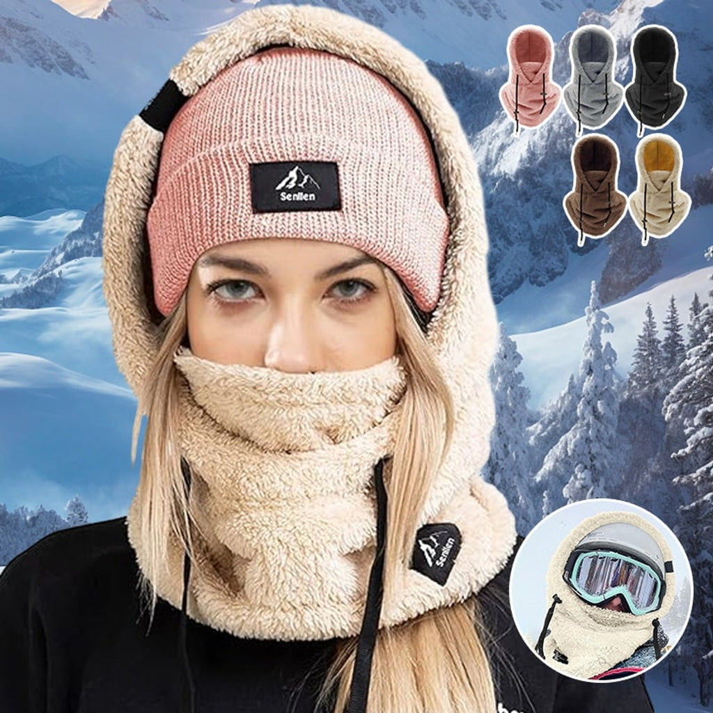 Sherpa Balaclava Ski Mask With Adjustable Hood And Windproof Design - Image 2