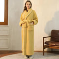 Sherpa Comfort Bathrobe With Shawl Collar And Pockets - Image 8