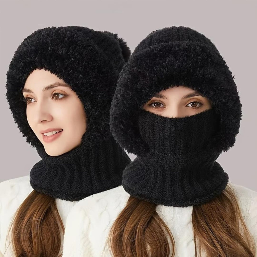Sherpa Fleece Balaclava With Neck Warmer Windproof Adjustable Ski Mask - Image 1