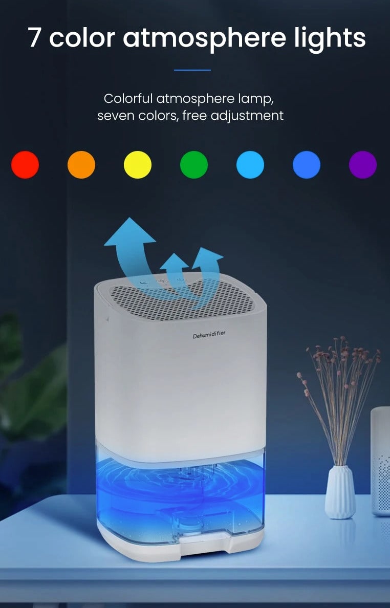 Silent 2-in-1 Air Dehumidifier With Air Purifier For Home And Bedroom - Image 9
