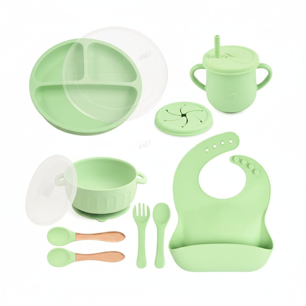Silicone Feeding Set For Babies Learning To Eat Independently - Image 6