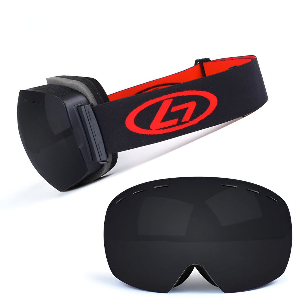 Ski Goggles with Frameless Over-The-Glasses Design and Interchangeable Lens - Image 4