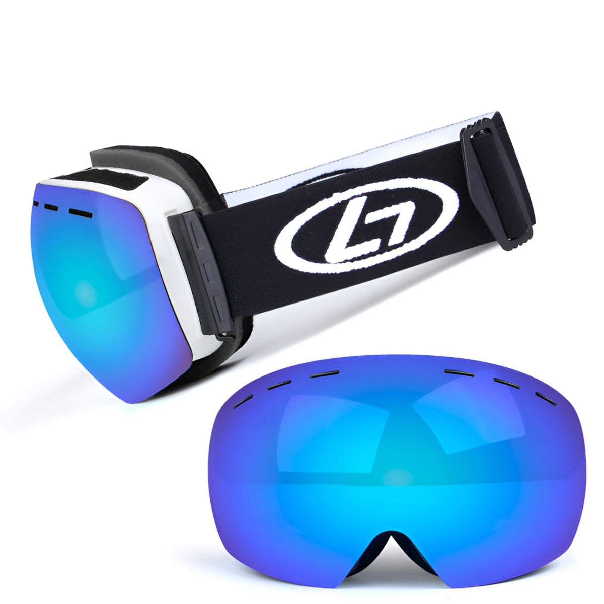 Ski Goggles with Frameless Over-The-Glasses Design and Interchangeable Lens - Image 7