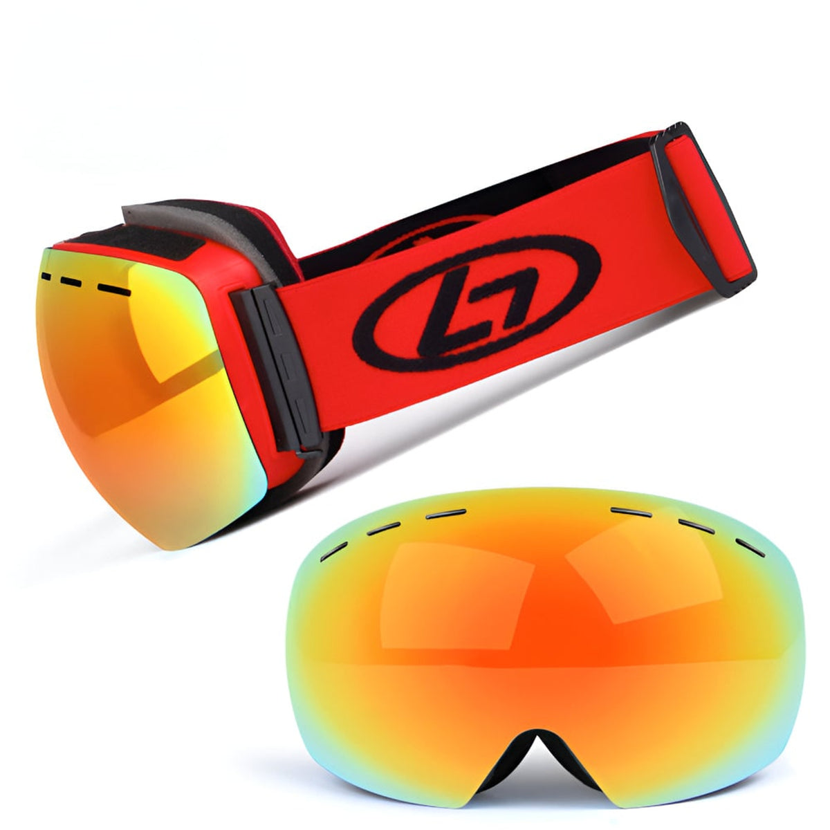 Ski Goggles with Frameless Over-The-Glasses Design and Interchangeable Lens - Image 5