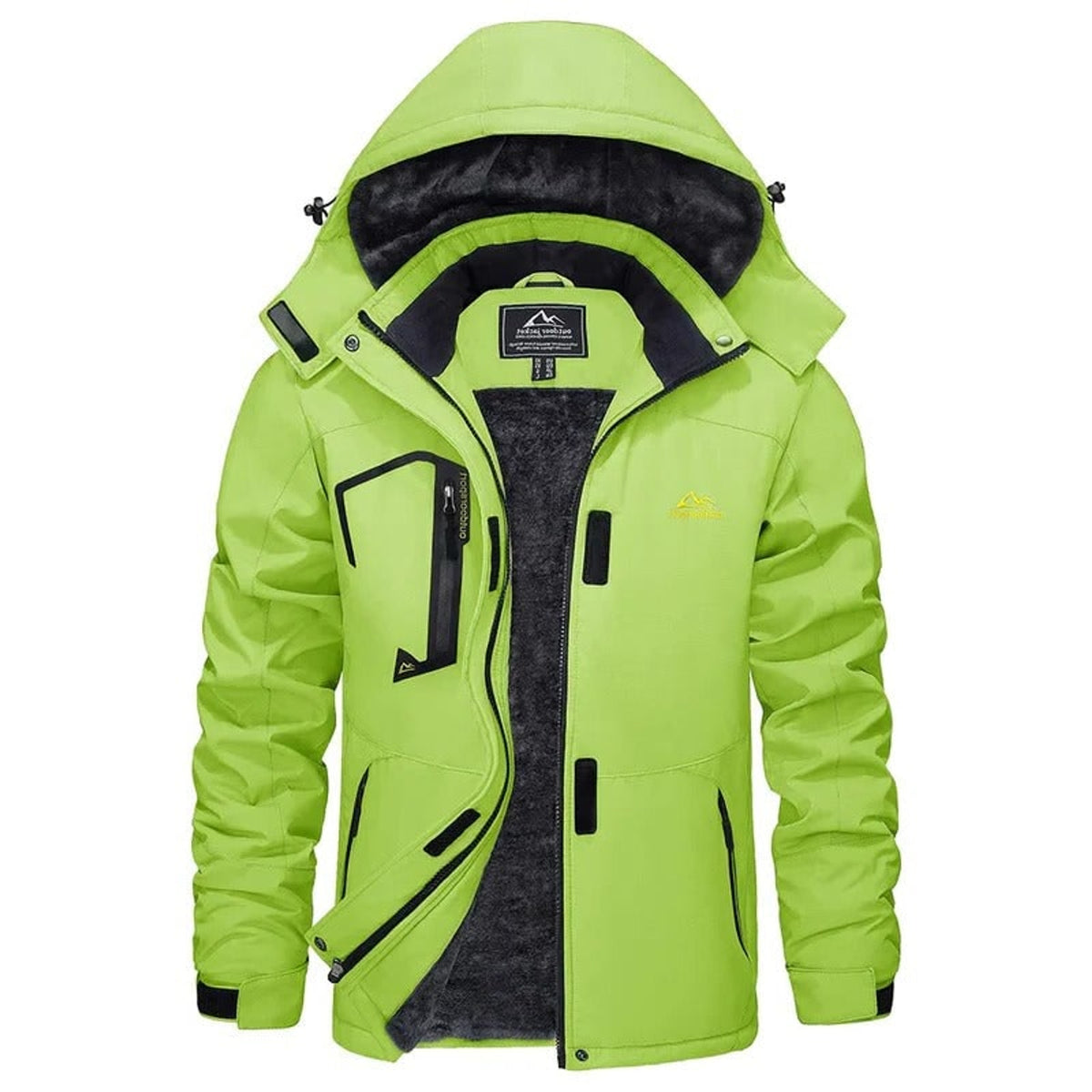 Ski Jacket with Thermal Insulated Lining and Detachable Hood - Image 3
