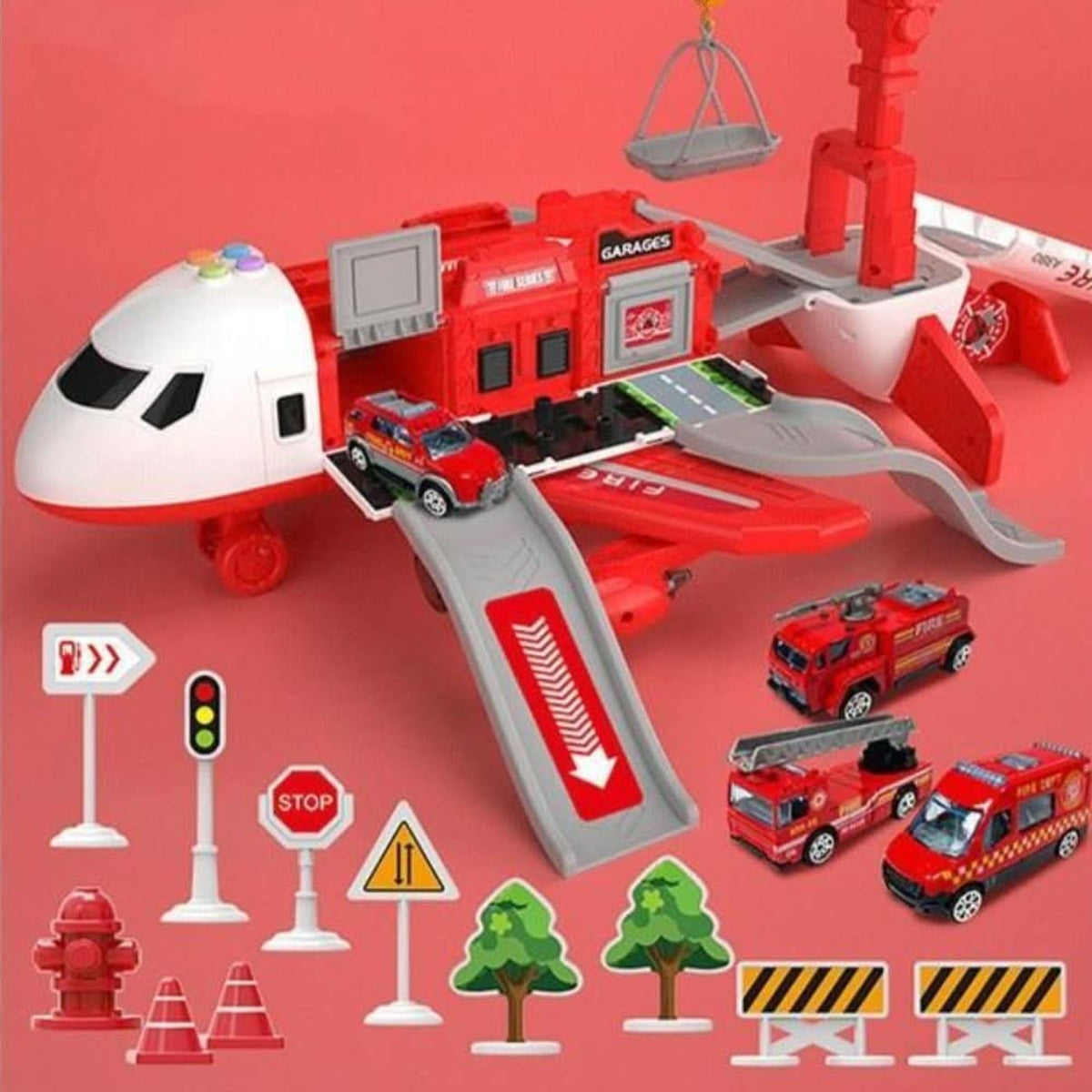 Skyquest Adventure Airplane Playset With Vehicles For Creative Children - Image 2