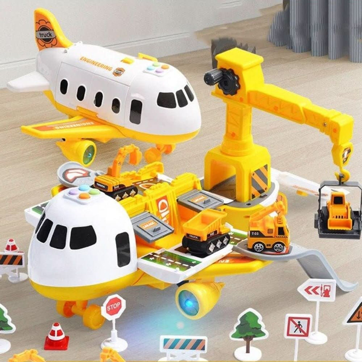 Skyquest Adventure Airplane Playset With Vehicles For Creative Children - Image 3
