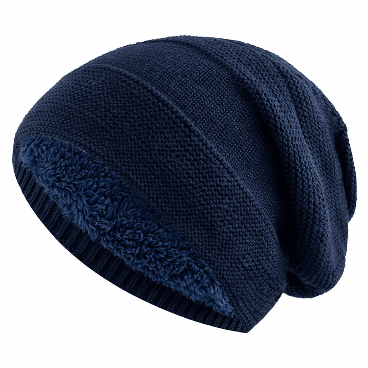Slouchy Beanie with Warm Fleece Lining and Loose Fit - Image 8